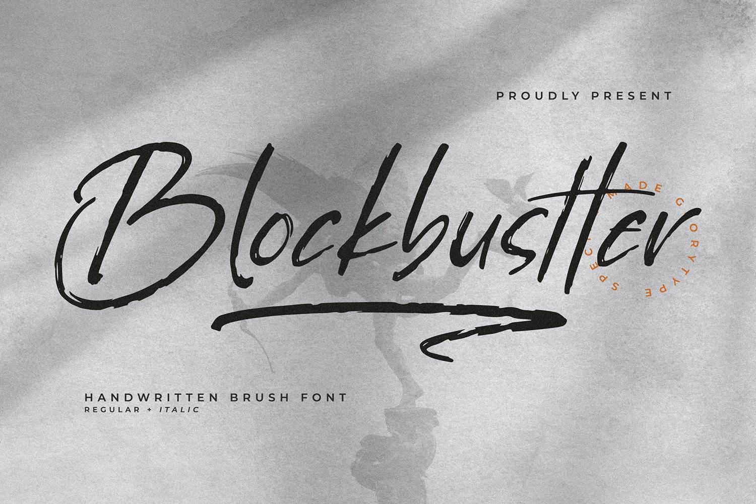 Blockbustter Font sample