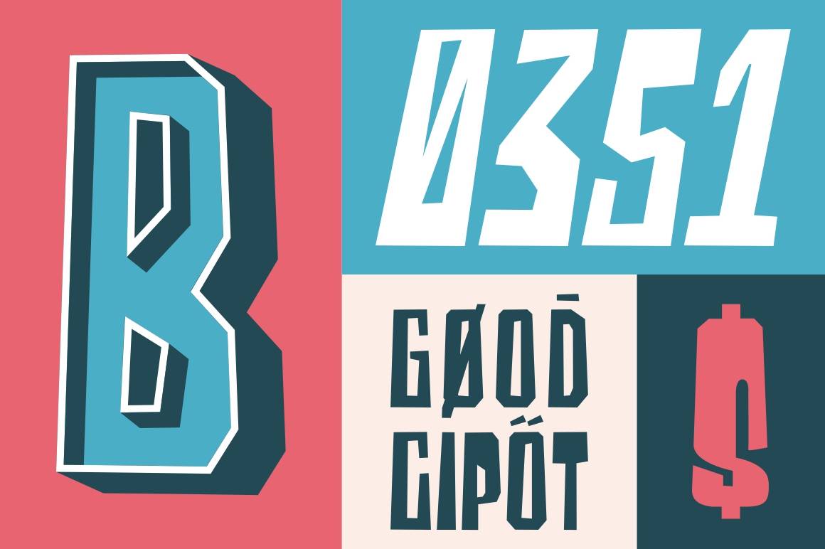 Blocky Font sample
