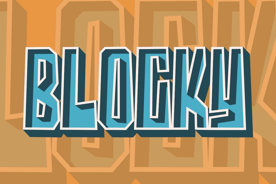 Blocky Font sample