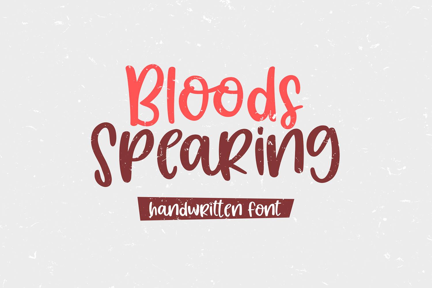 Bloods Spearing Font sample
