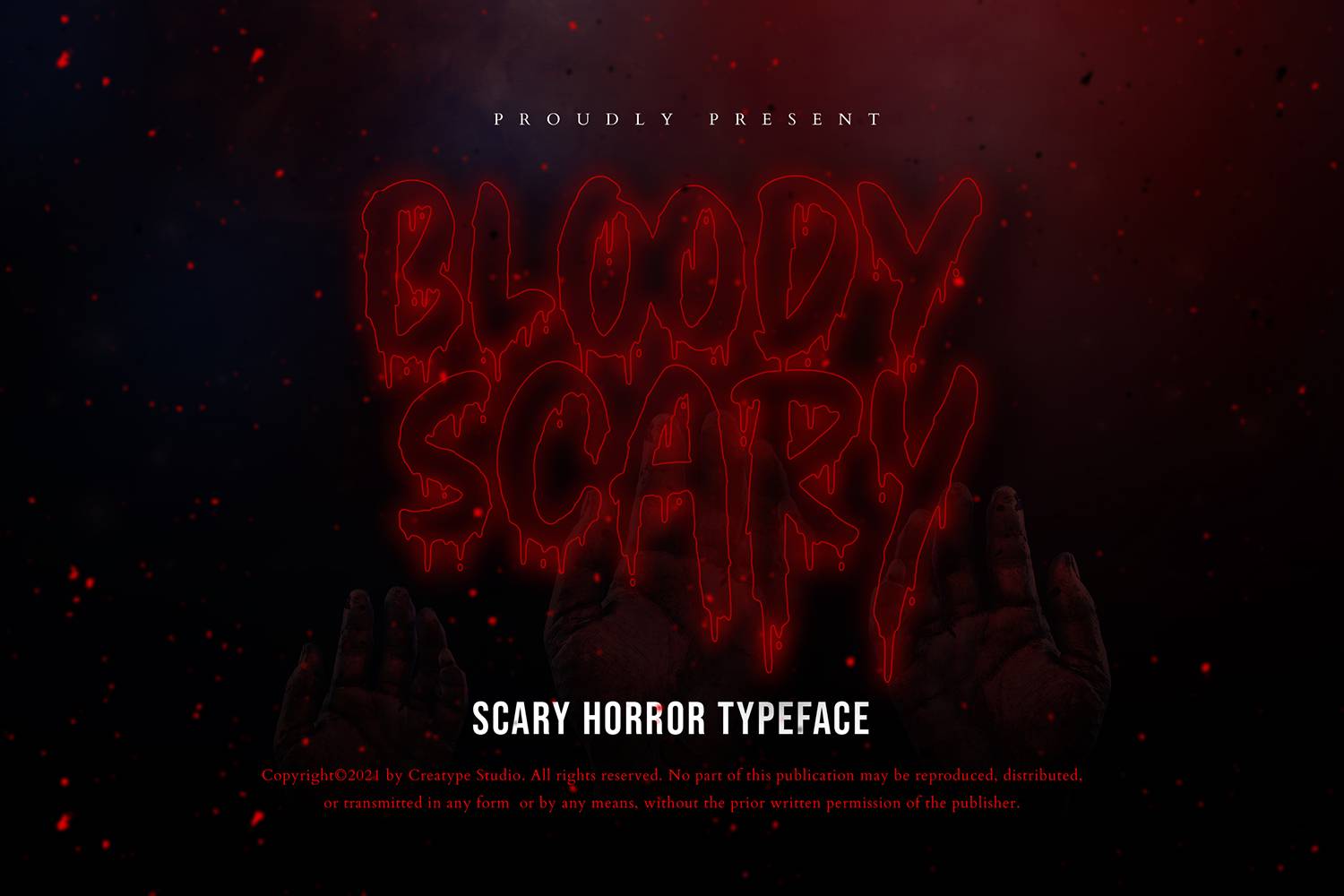 Bloody Scary Font sample