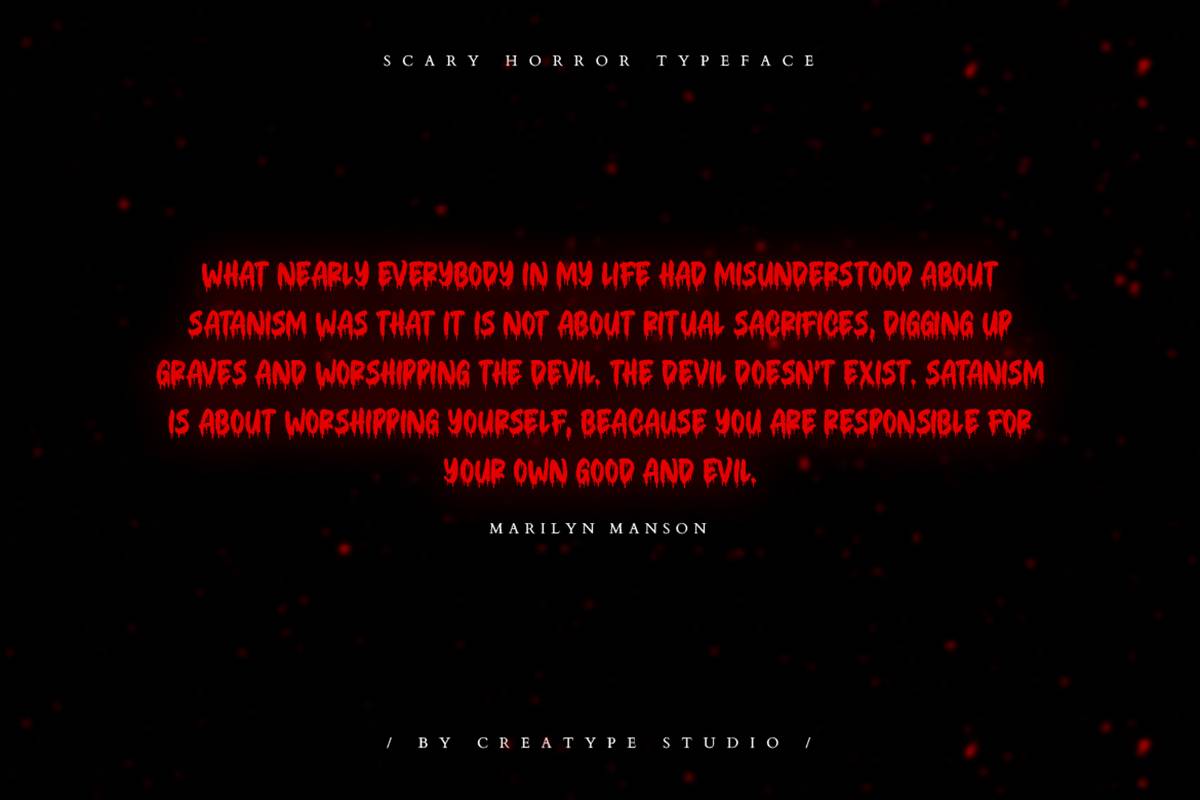 Bloody Scary Font sample