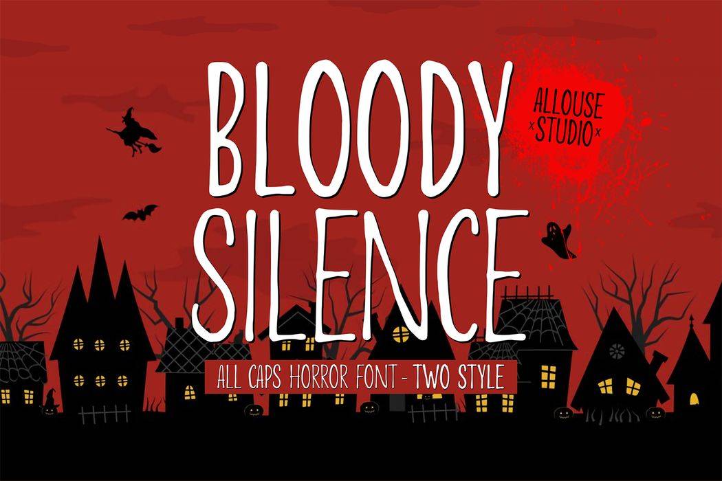 Bloody Silence Font sample