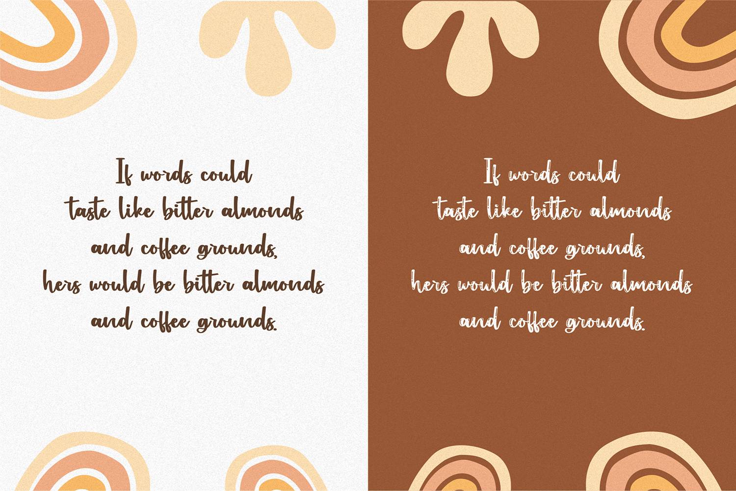 Bloomi Almond Font sample
