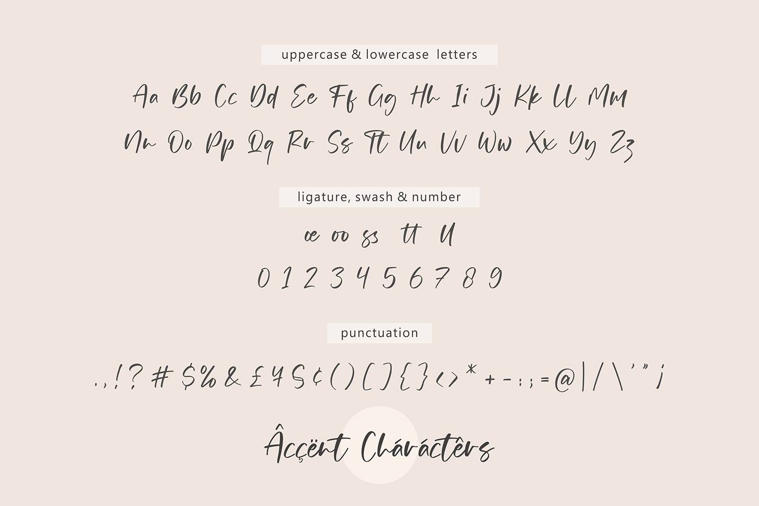 Blooming Font sample
