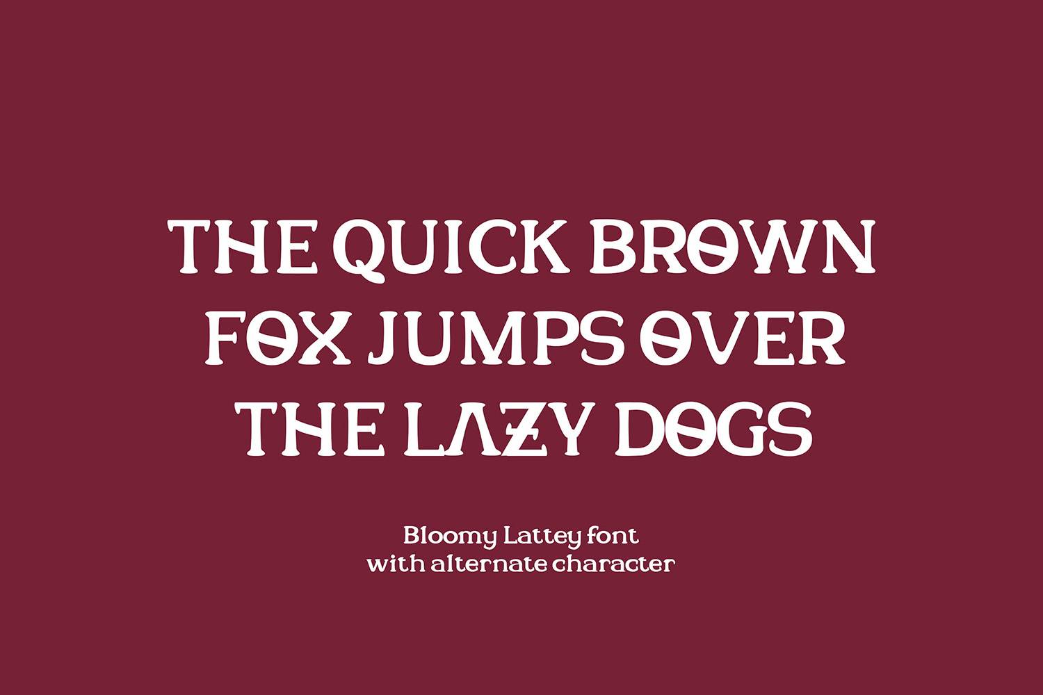 Bloomy Lattey Font sample
