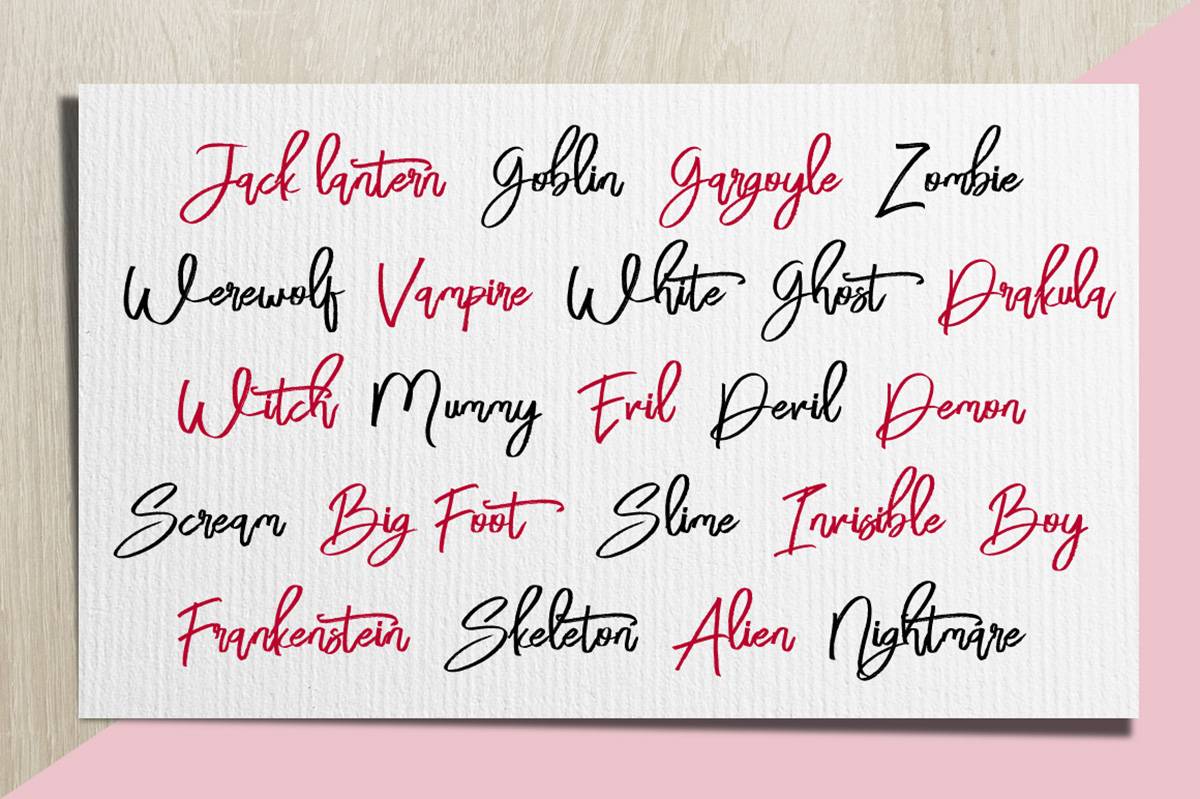 Bloomy Script Font sample