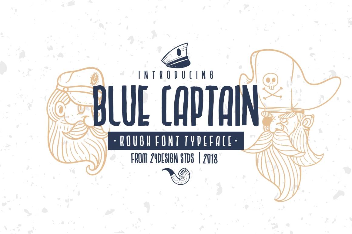Blue Captain Typeface Font sample