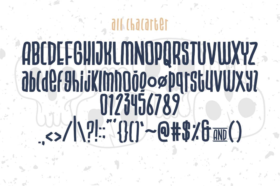 Blue Captain Typeface Font sample