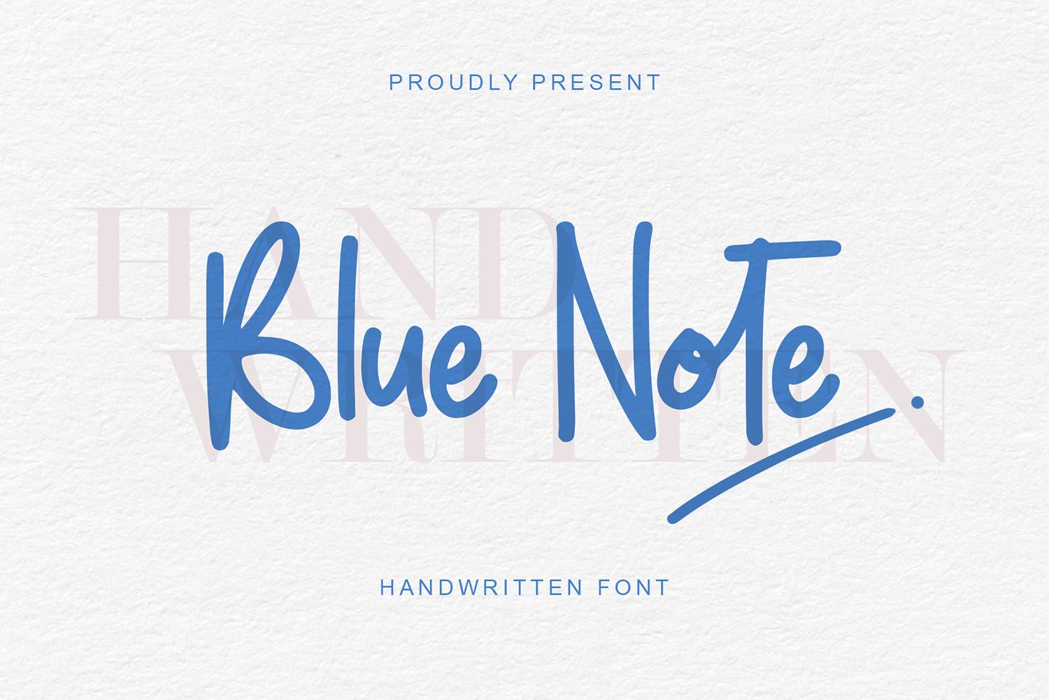 Blue Note Font sample