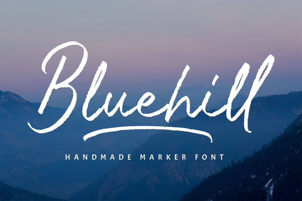 Bluehill Font sample