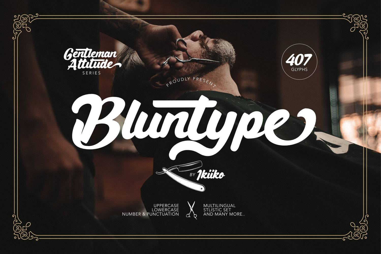 Bluntype Font sample