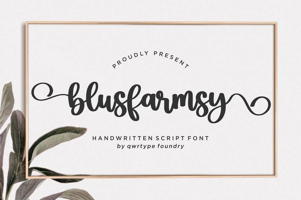 Blusfarmsy Font sample