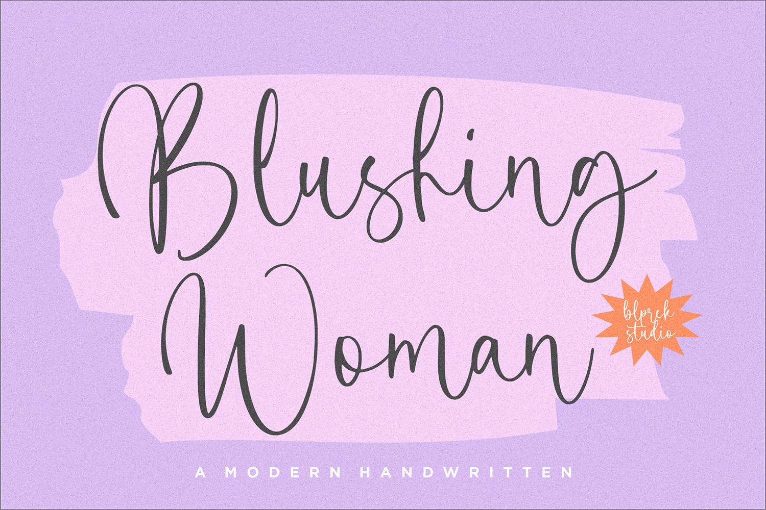 Blushing Woman Font sample