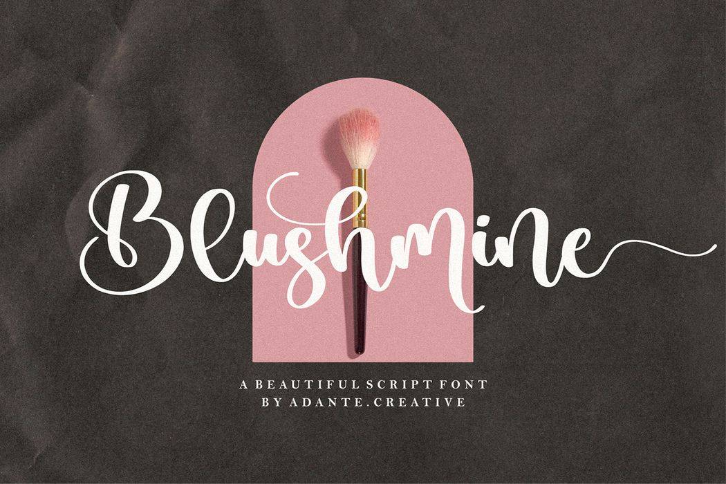 Blushmine Font sample
