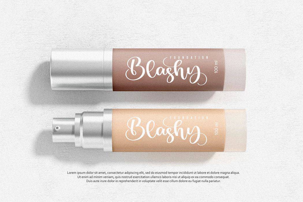 Blushmine Font sample