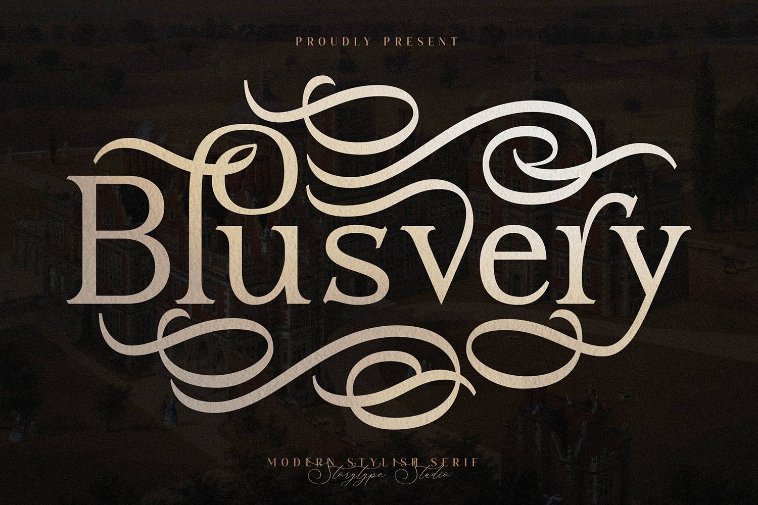 Blusvery Font sample