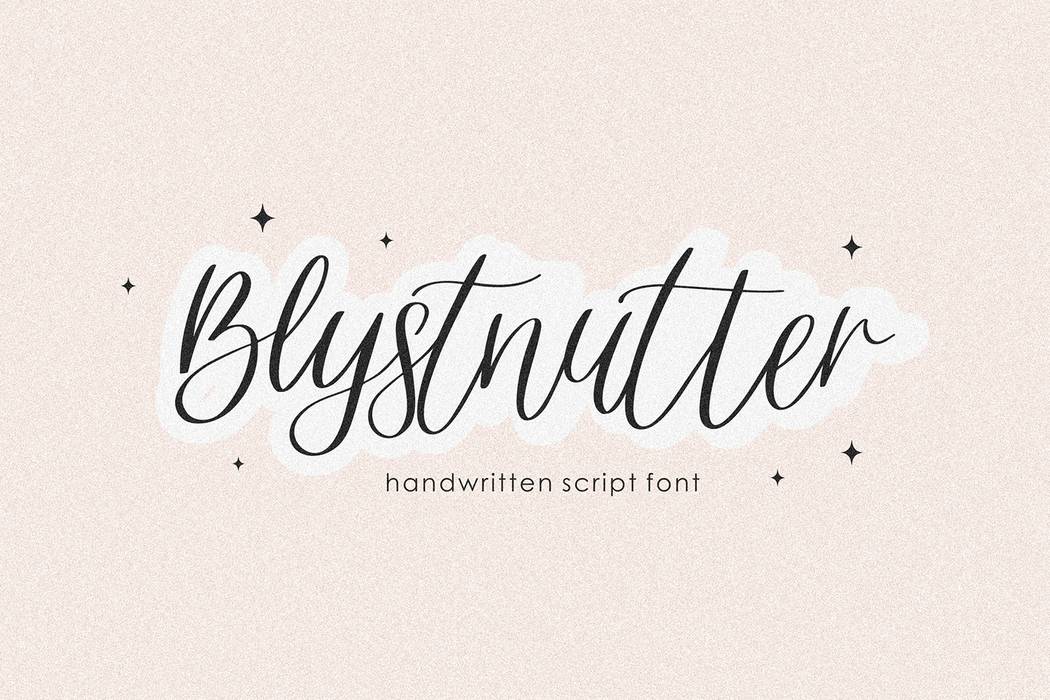 Blystnutter Font sample