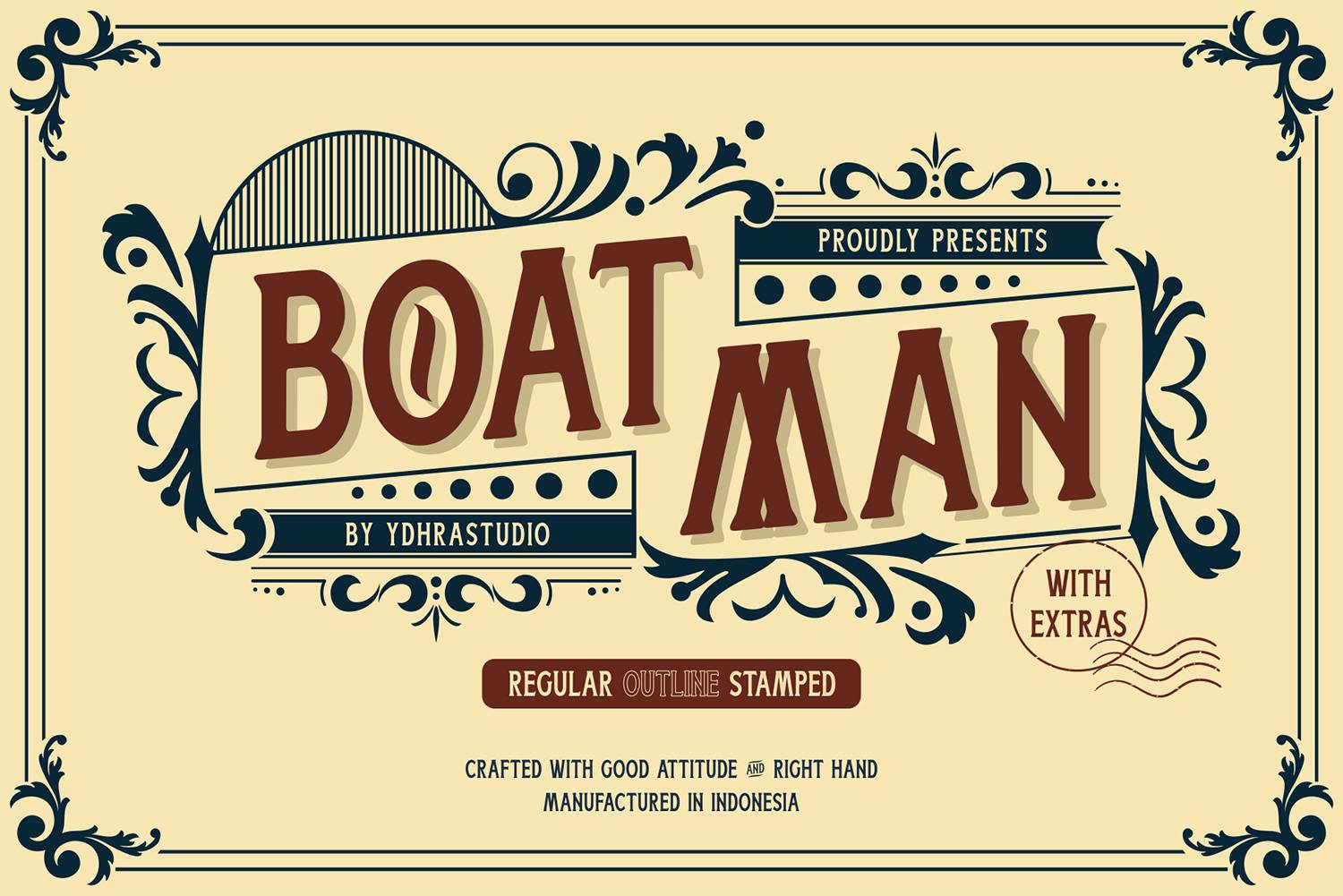 Boatman Font sample