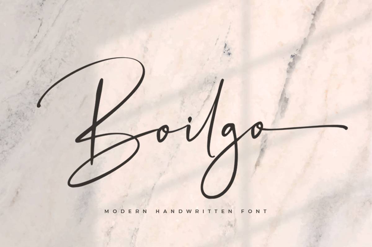 Boilgo Font sample