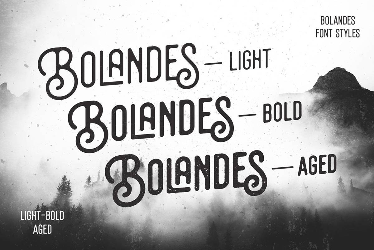 Bolandes Font sample