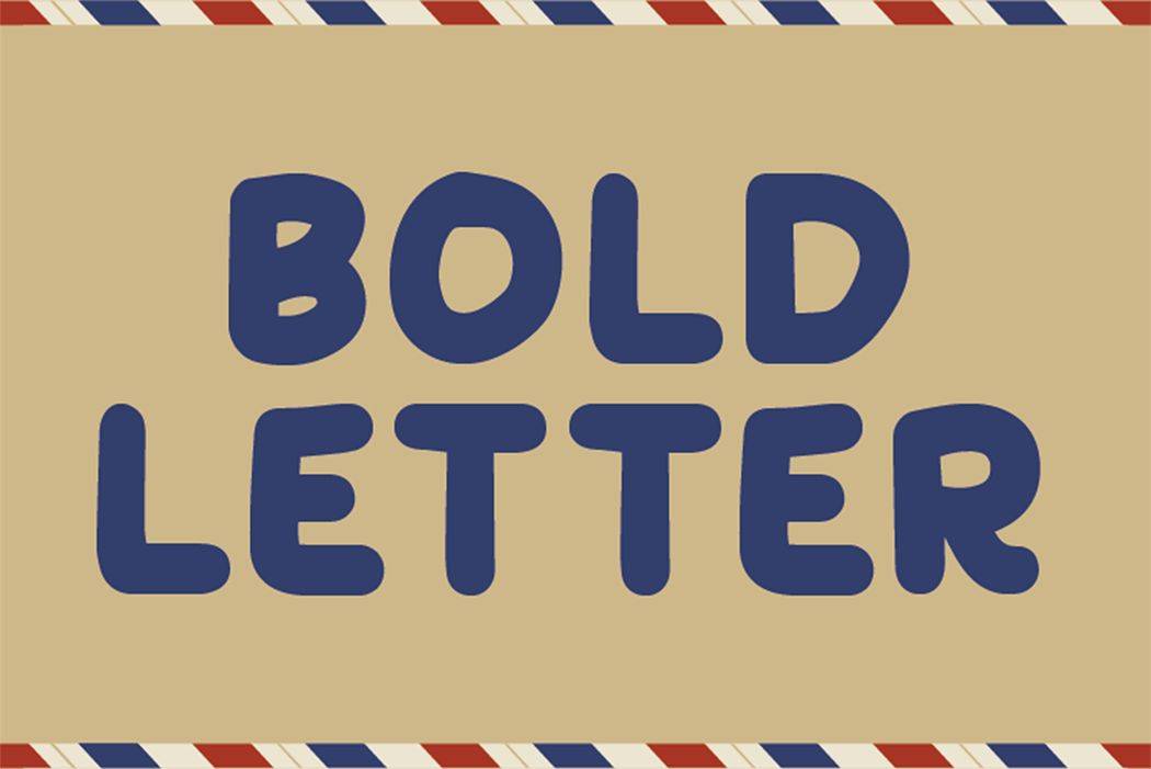 Bold Letter Font sample