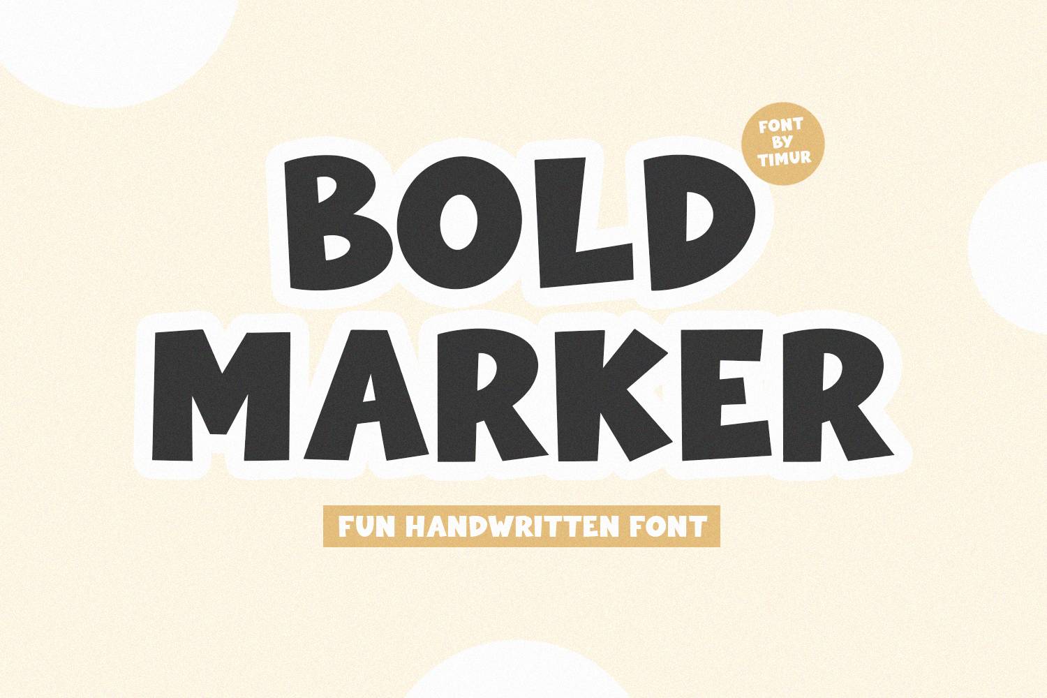 Bold Marker Font sample