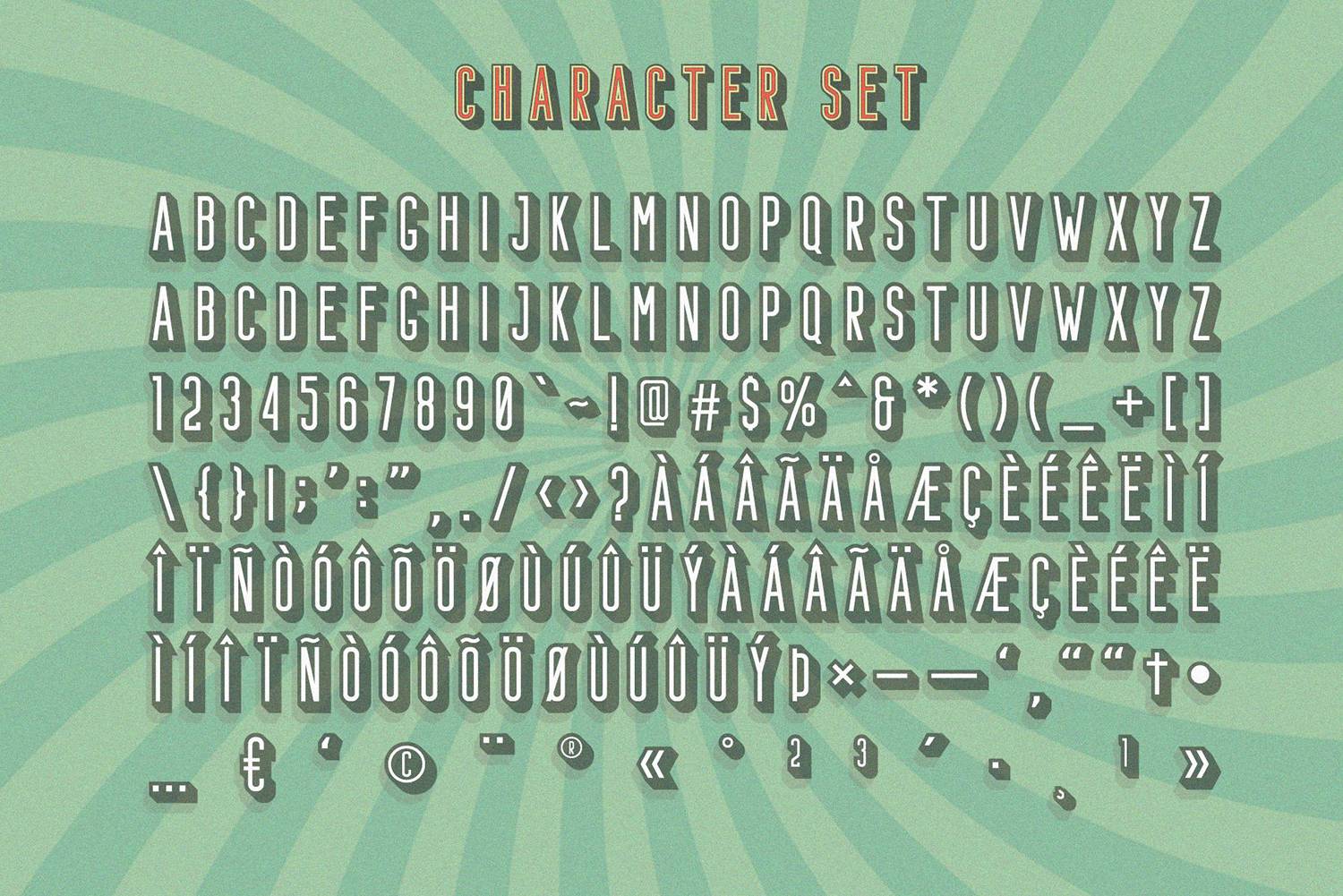 Bondie Extrude Font Family sample