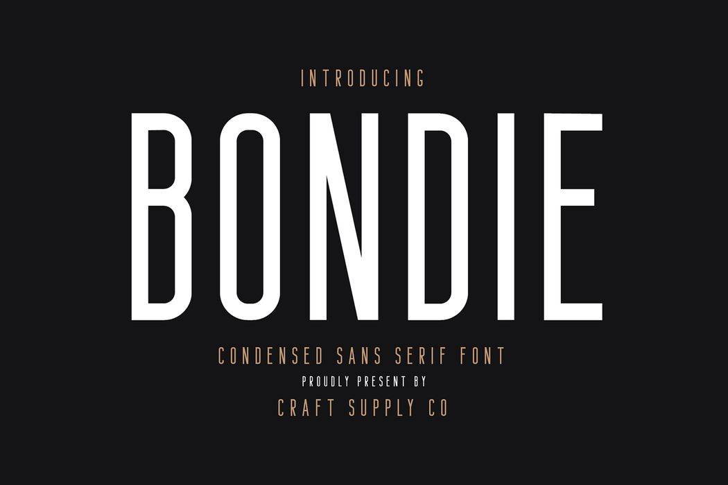 Bondie Font sample