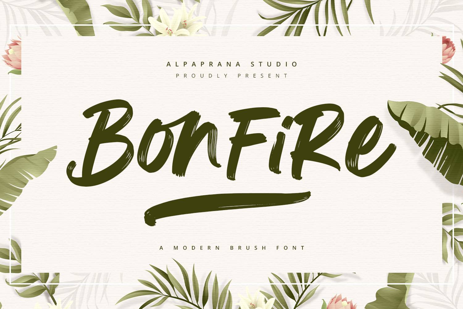 Bonfire Font sample