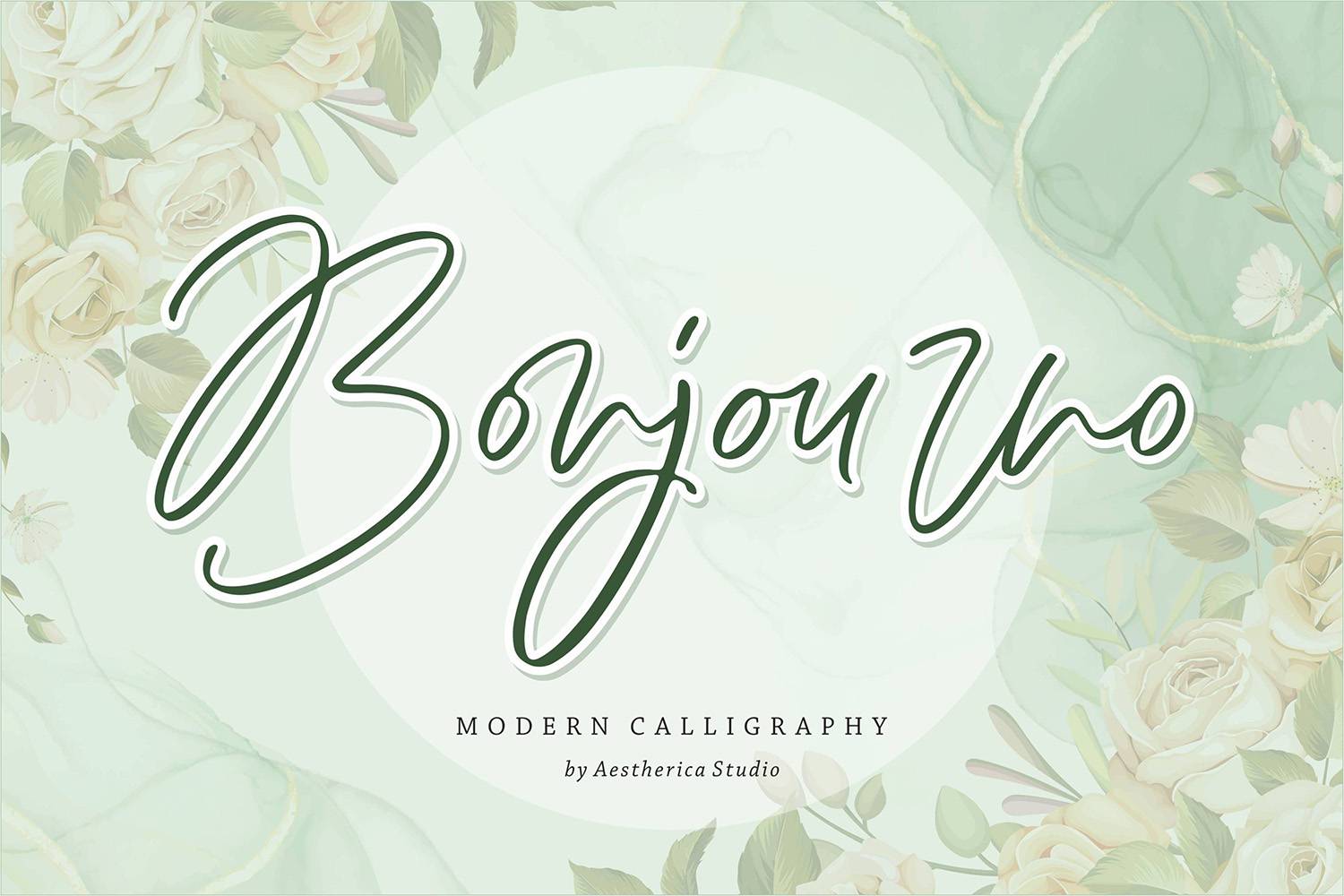 Bonjourno Font sample