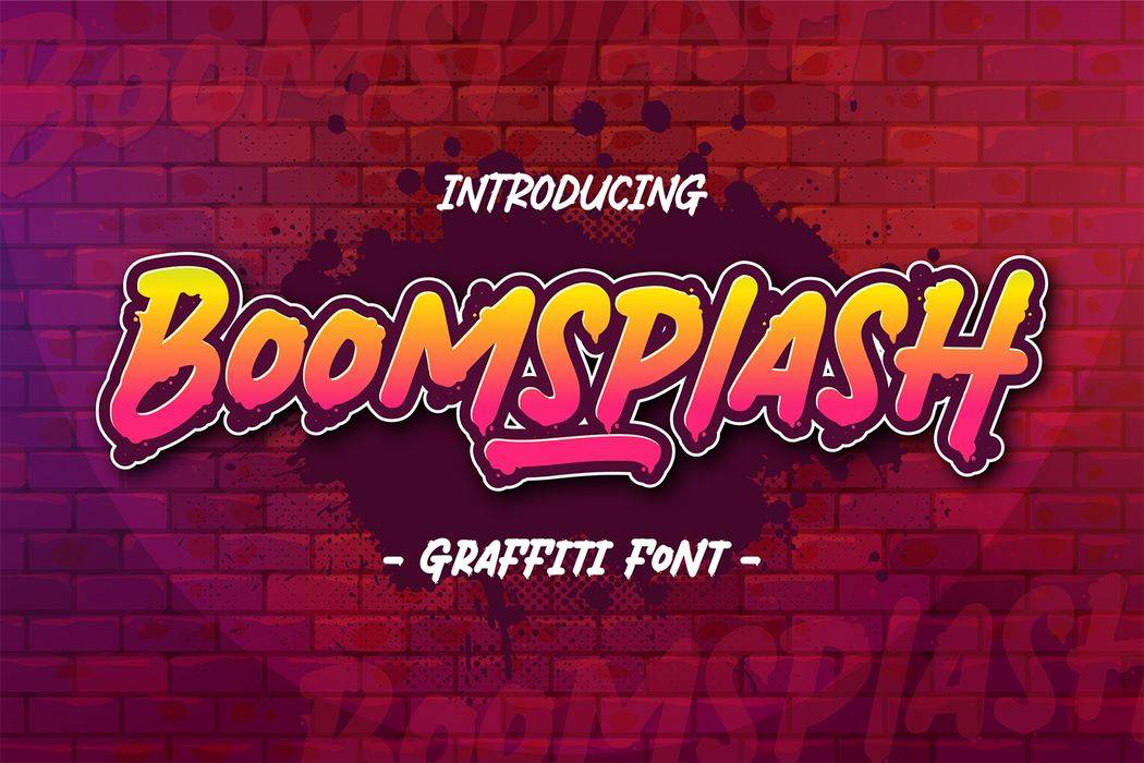 Boomsplash Font sample
