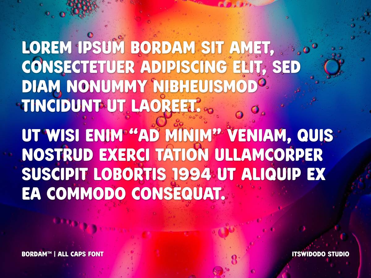 Bordam Font sample