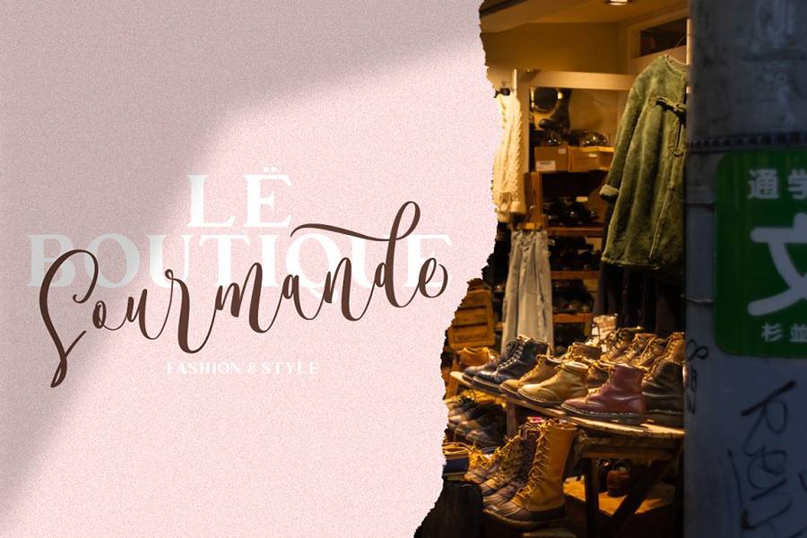 Bordellia Script Lettering Font sample