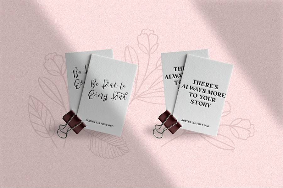 Bordellia Script Lettering Font sample