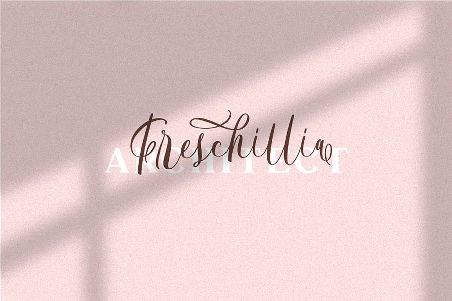 Bordellia Script Lettering Font sample