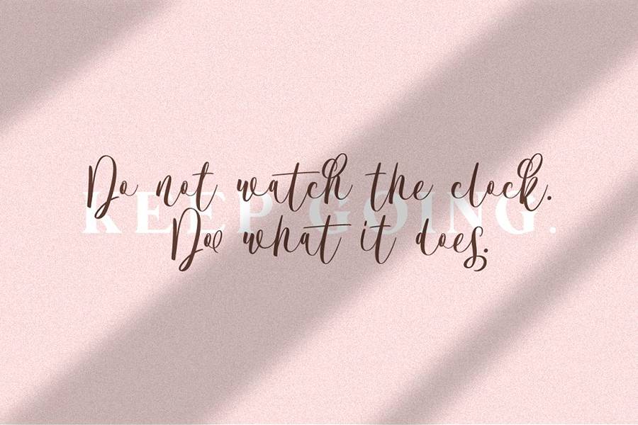 Bordellia Script Lettering Font sample