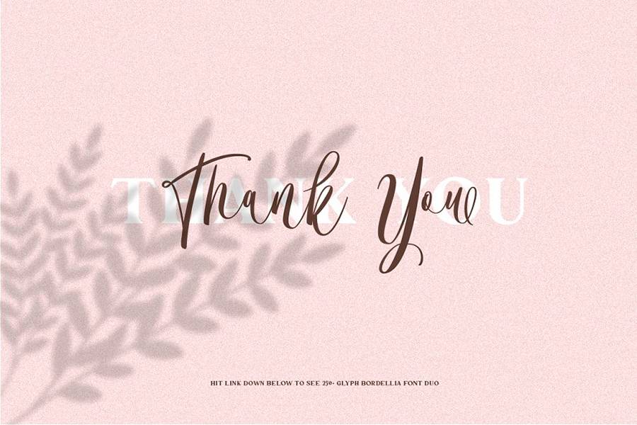 Bordellia Script Lettering Font sample