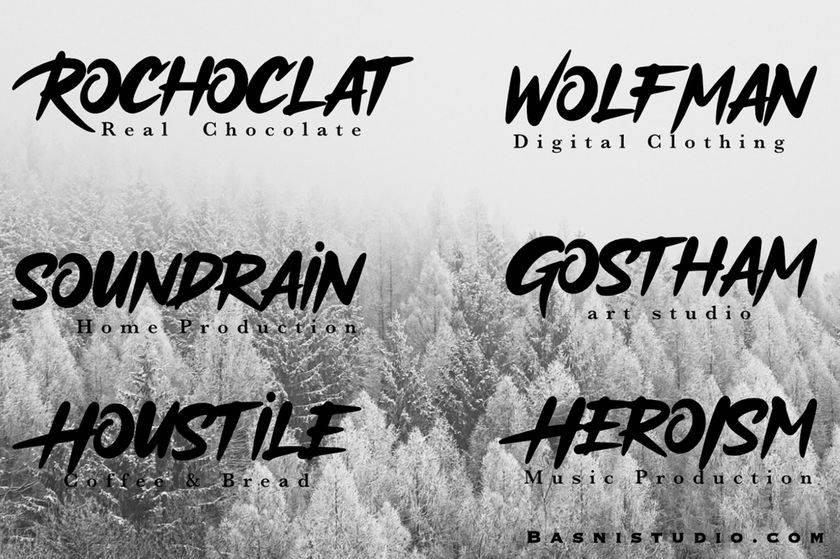 Bornneo Font sample