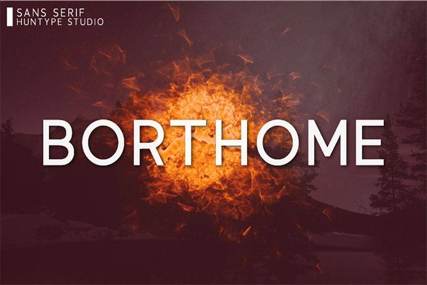 Borthome Font sample
