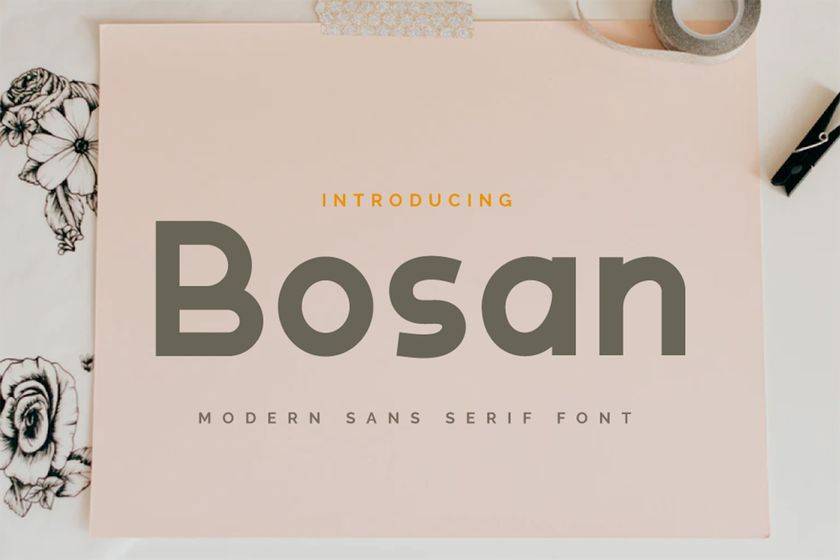 Bosan Font sample