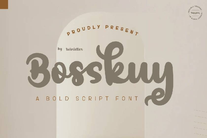 Bosskuy Font sample