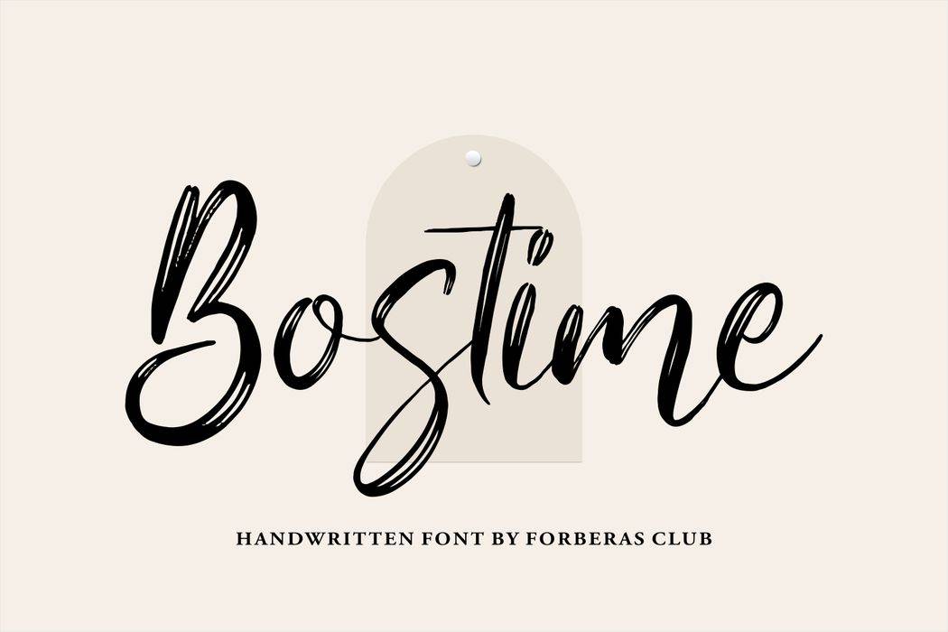 Bostime Font sample