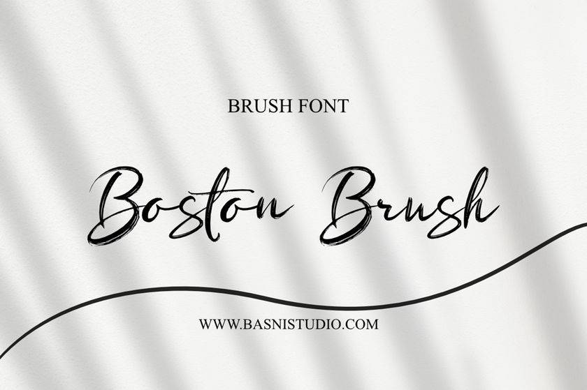 Boston Brush Font sample