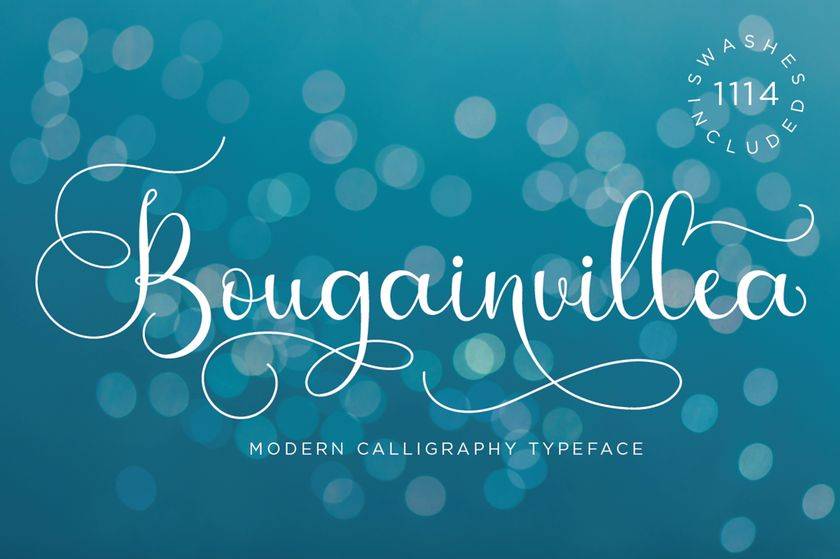 Bougainvillea Font sample