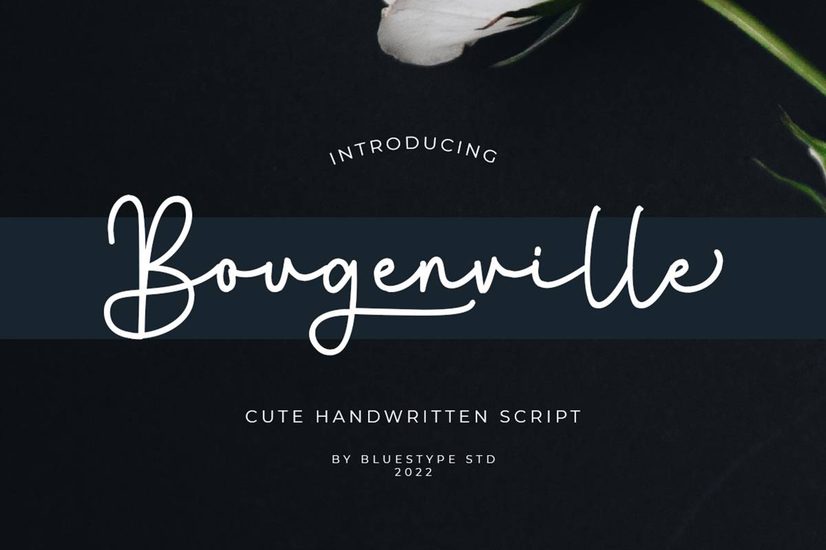 Bougenville Font sample