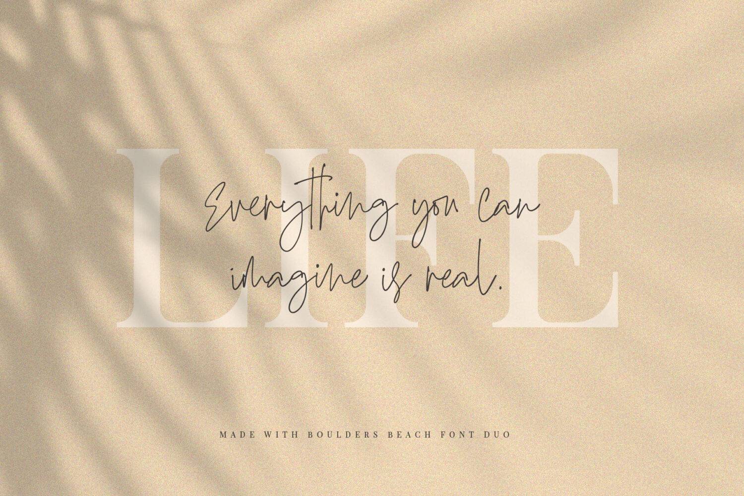 Boulders Beach Font sample