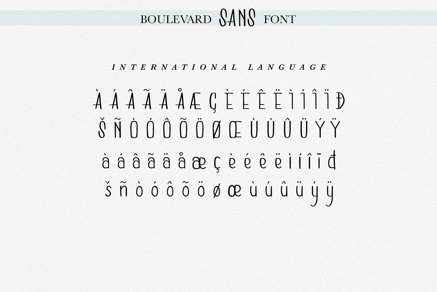 Boulevard Font sample