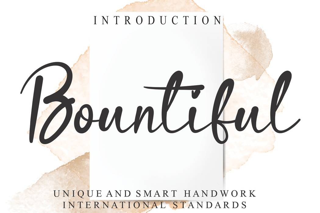 Bountiful Font sample