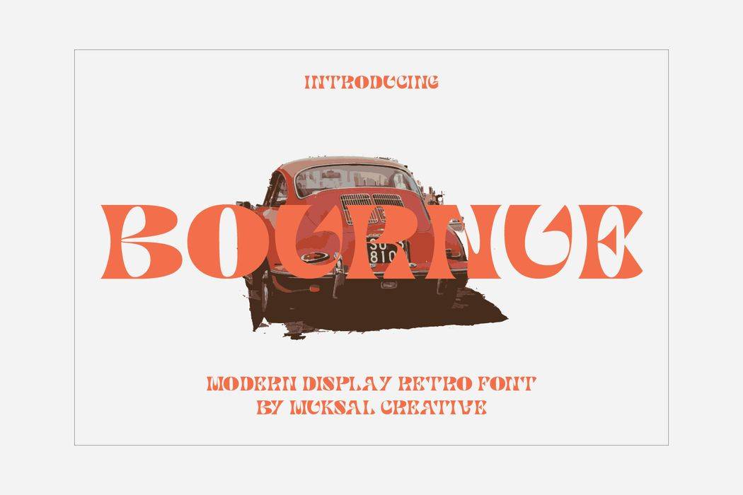 Bournue Font sample